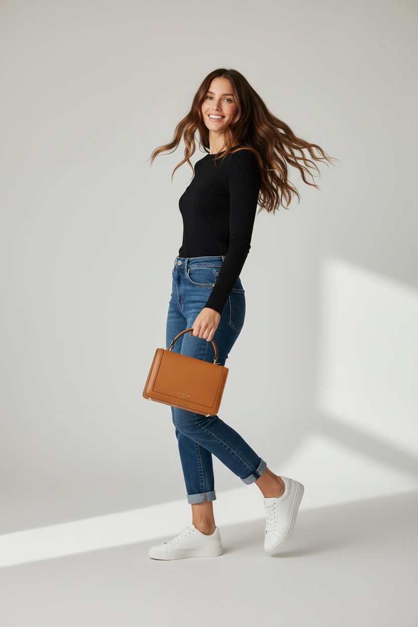 KARL LAGERFELD TOP HANDLE SHOULDER BAG